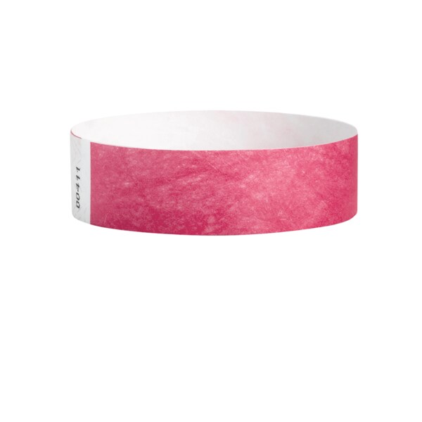 Wristband - Tyvek - Adult Blank 3/4" x 10" Pink